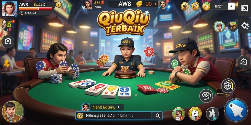 Tampilan gameplay QiuQiu yang menarik dan interaktif.