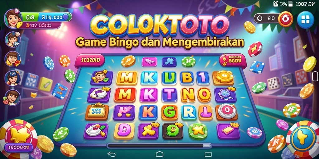 Tampilan menarik gameplay Bingo COLOKTOTO yang seru.