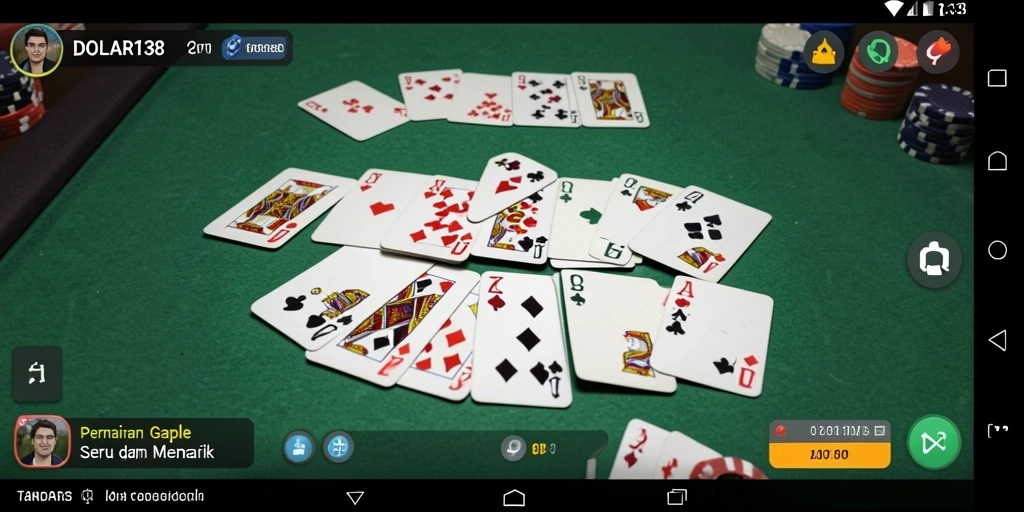 Screenshot gameplay menunjukkan keseruan bermain Gaple di DOLAR138.