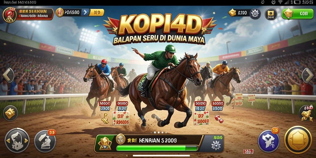 Screenshot KOPI4D menampilkan aksi balapan yang mendebarkan.