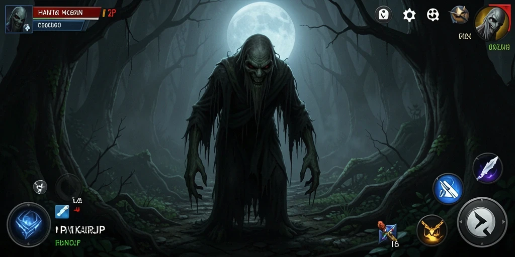 Tampilan gameplay PAKARJP yang menakutkan dan mendebarkan.